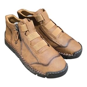 Mens Outdoor Comfortable Chukka Ankle Boots Genuine Leather Size 10